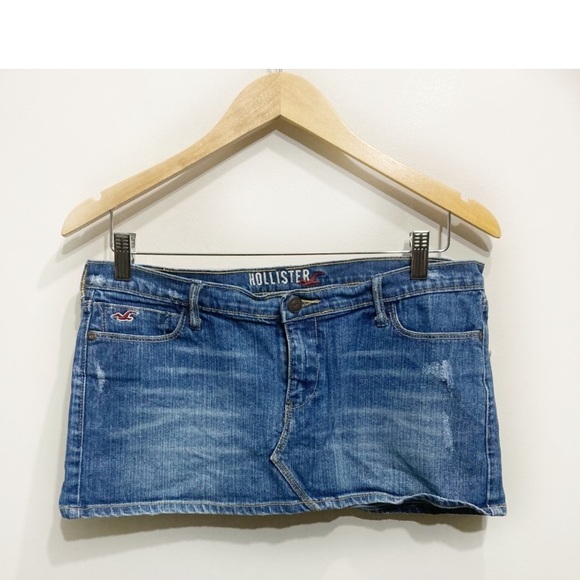 Hollister Dresses & Skirts - Hollister Y2K Mini Jean Skirt Denim Sz Small
